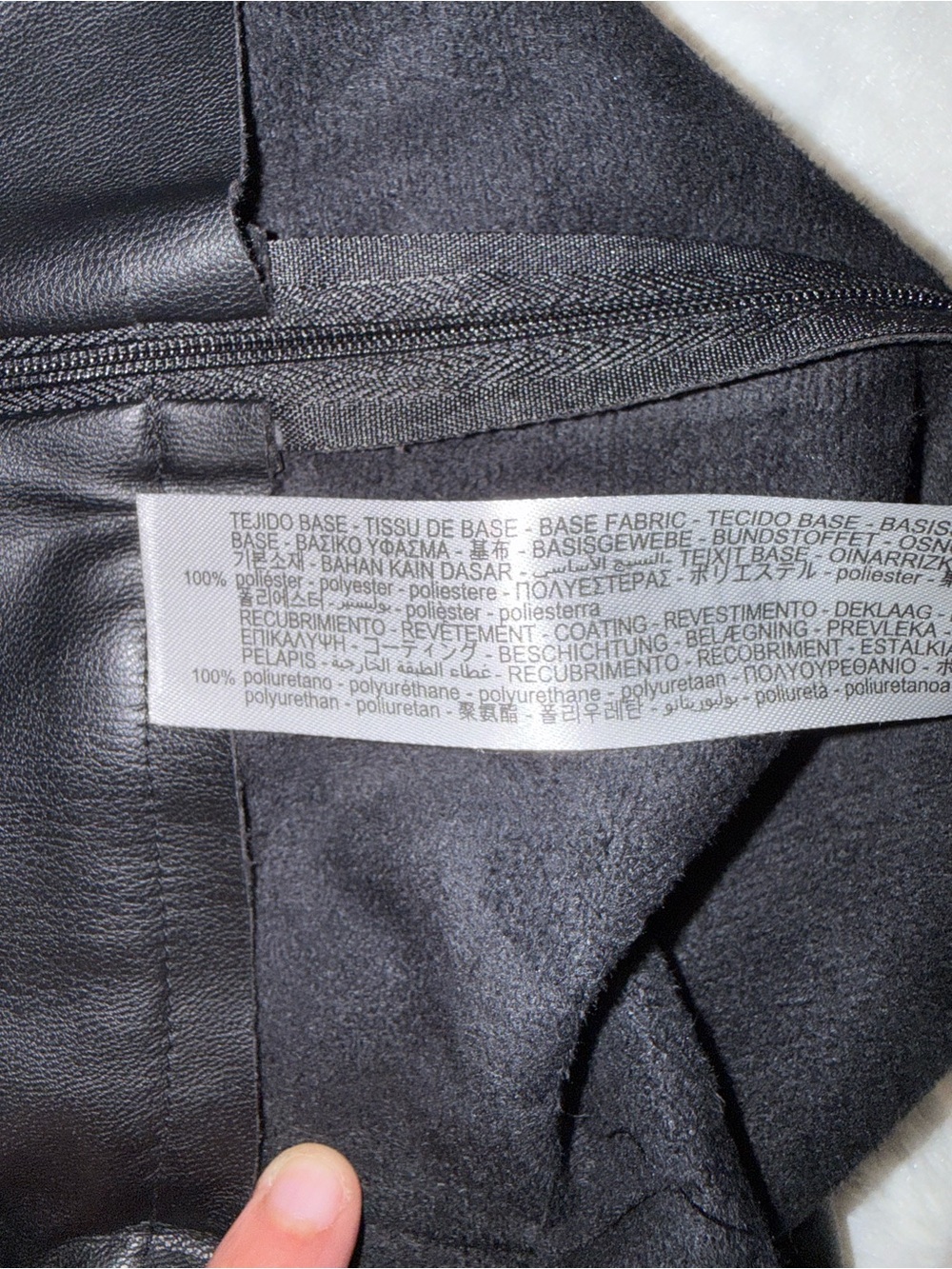 Zara Black Faux Leather Skort with Front Pleat - Size L - Picture 7 of 9